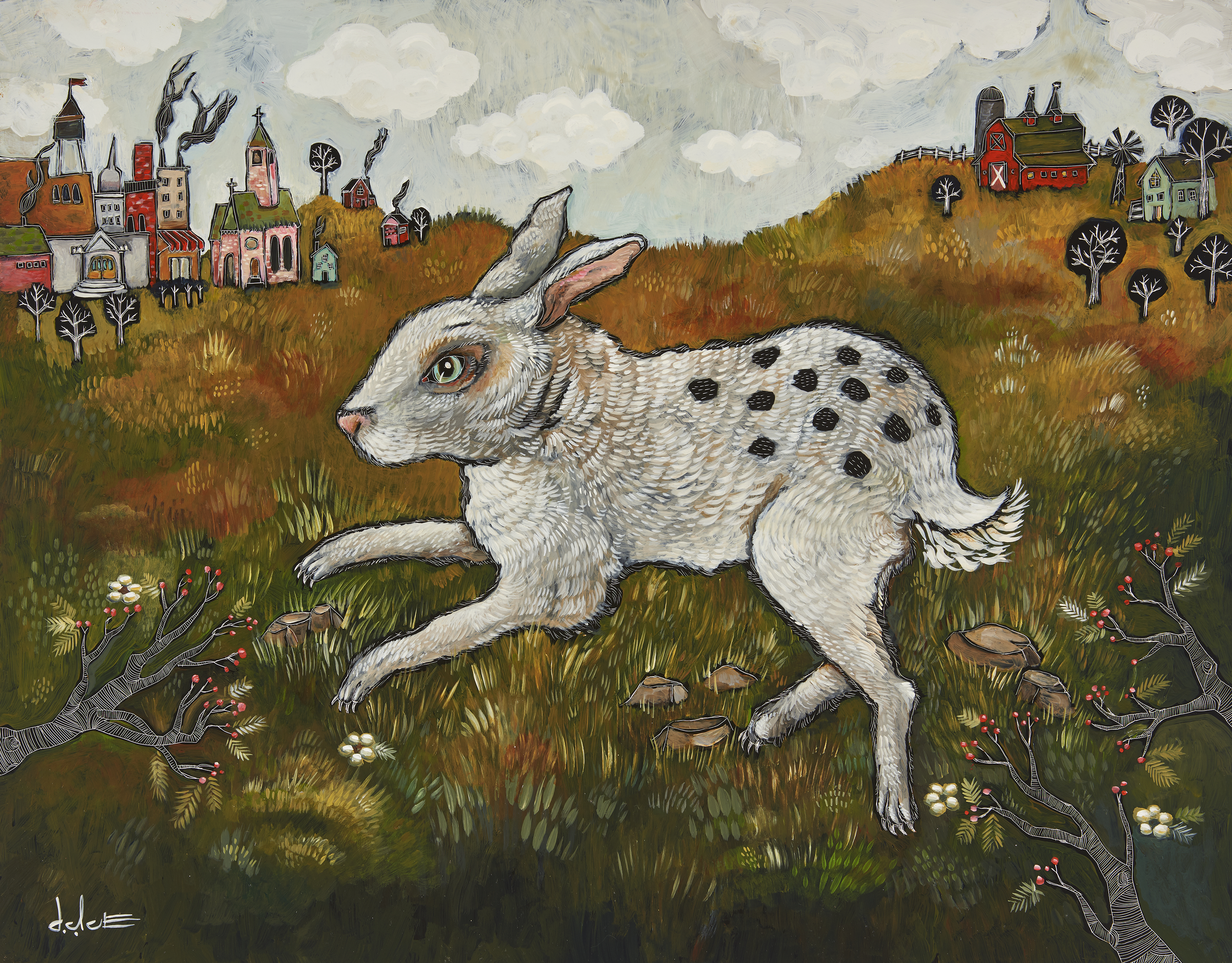 絵画 rabbit low+res+quietmomentinbetween+
